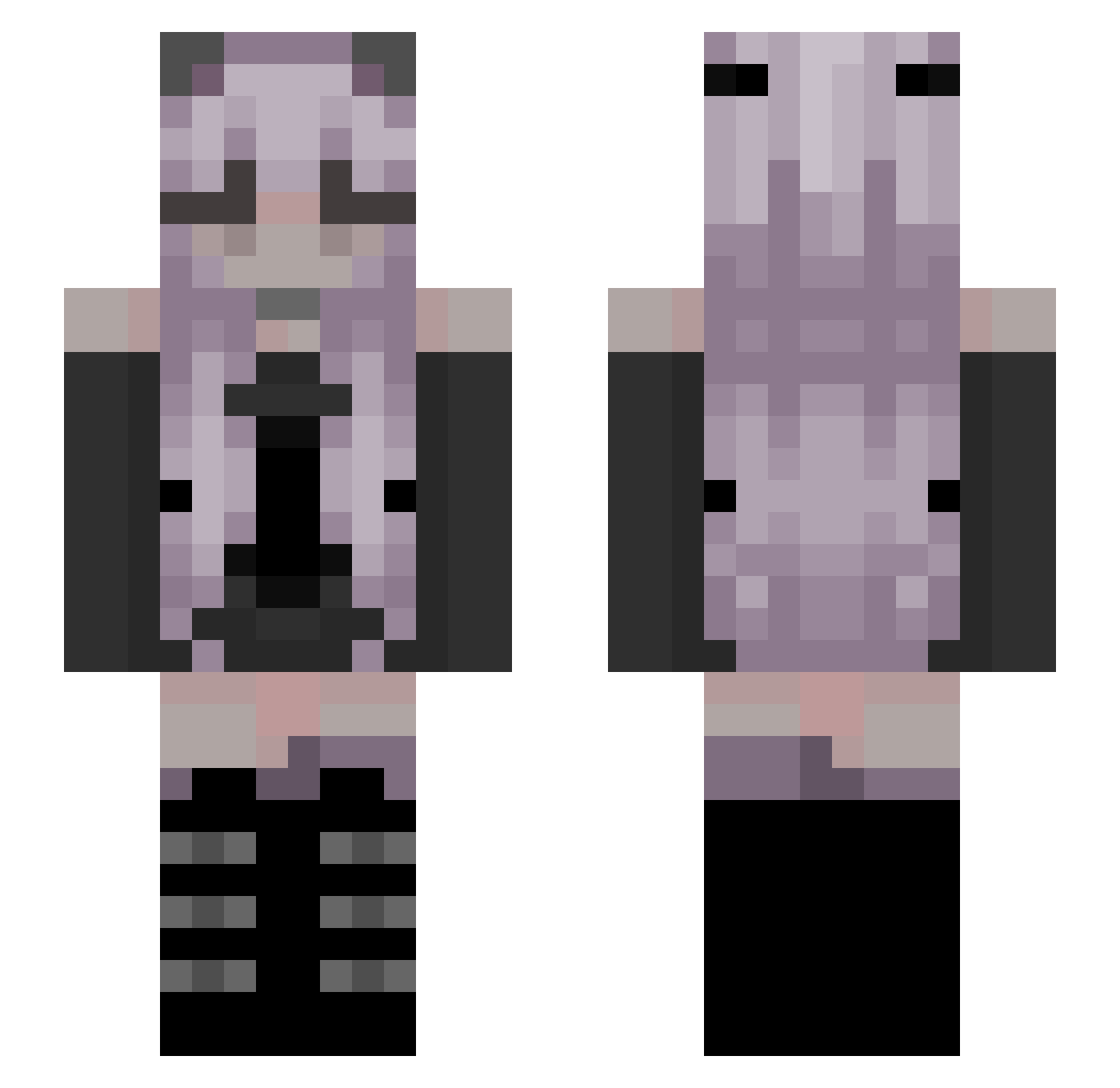 serenawena Minecraft skin, front and back view