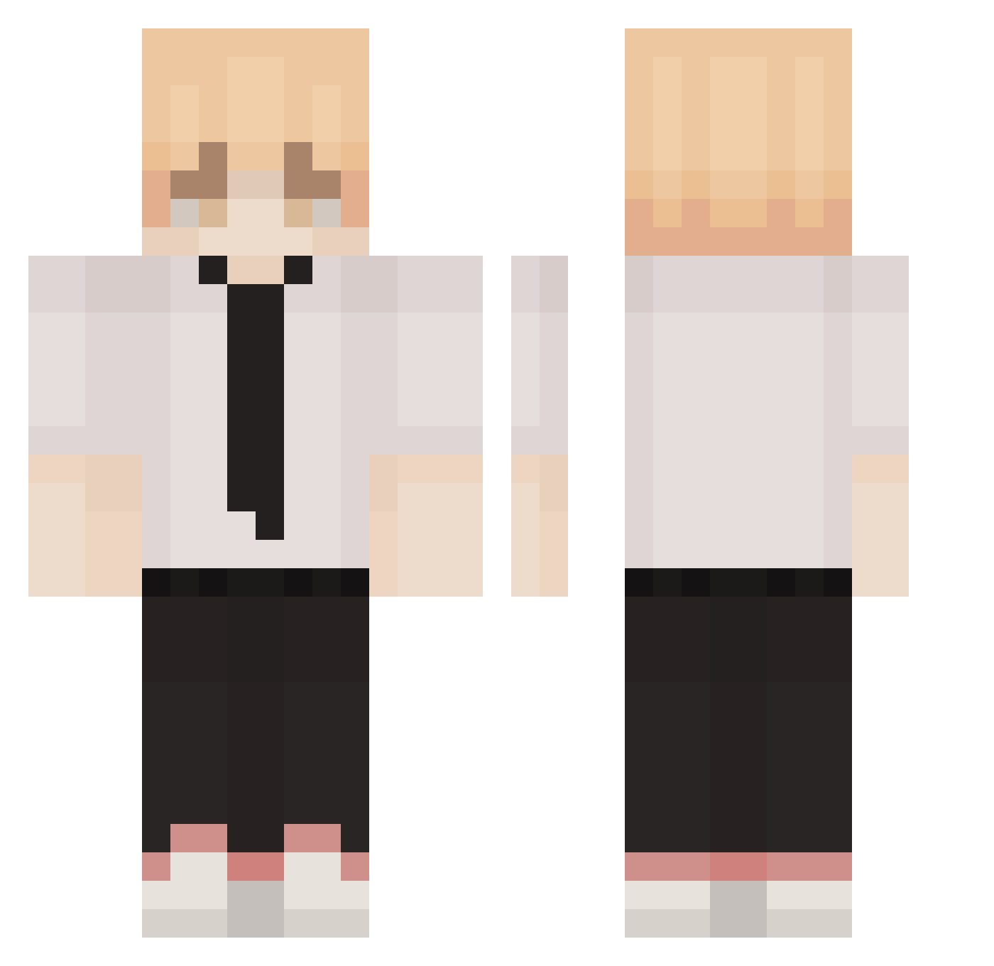 JKoB_ Minecraft skin, front and back view