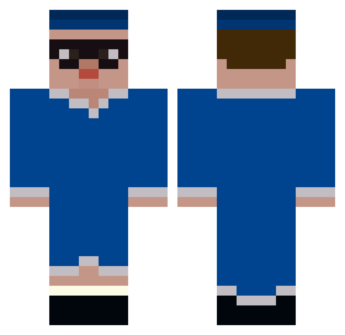 kapcik112 Minecraft skin, front and back view
