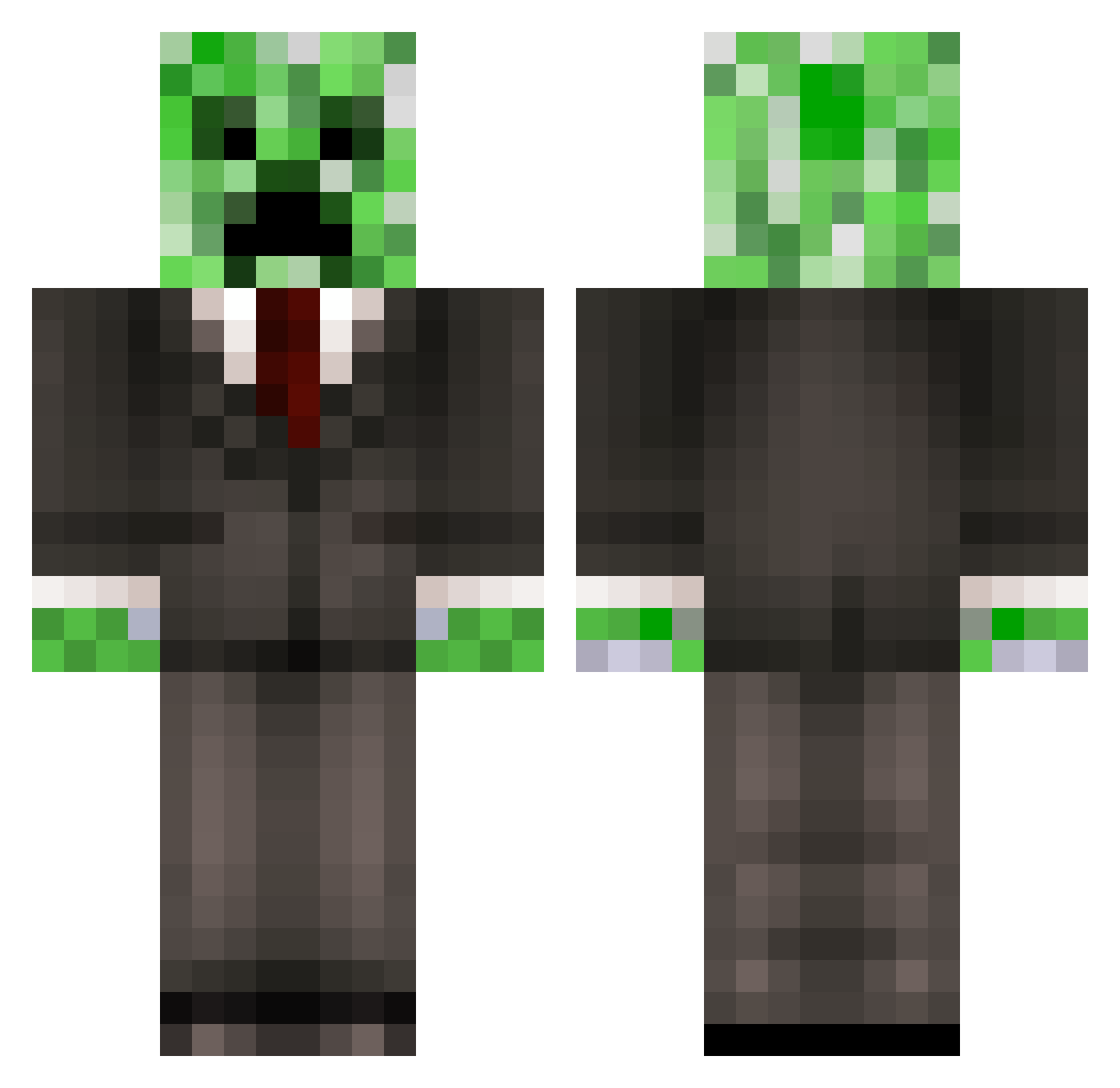 2lib Minecraft skin, front and back view