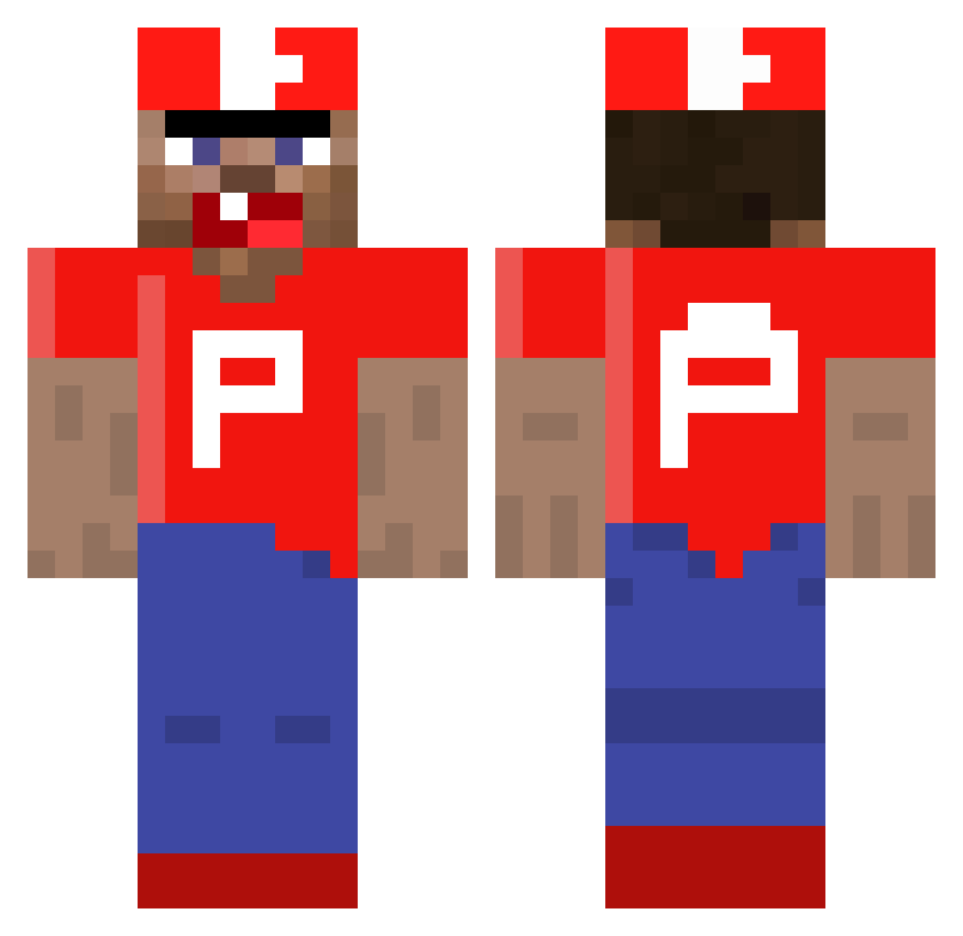 Ados_14 Minecraft skin, front and back view