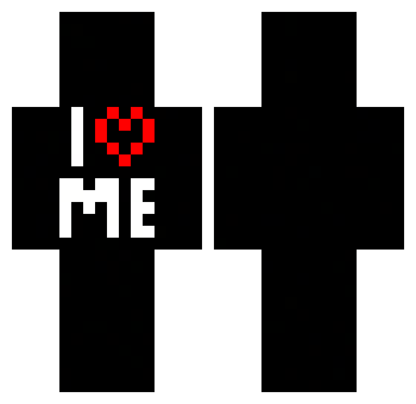 Sweet_11 Minecraft skin, front and back view