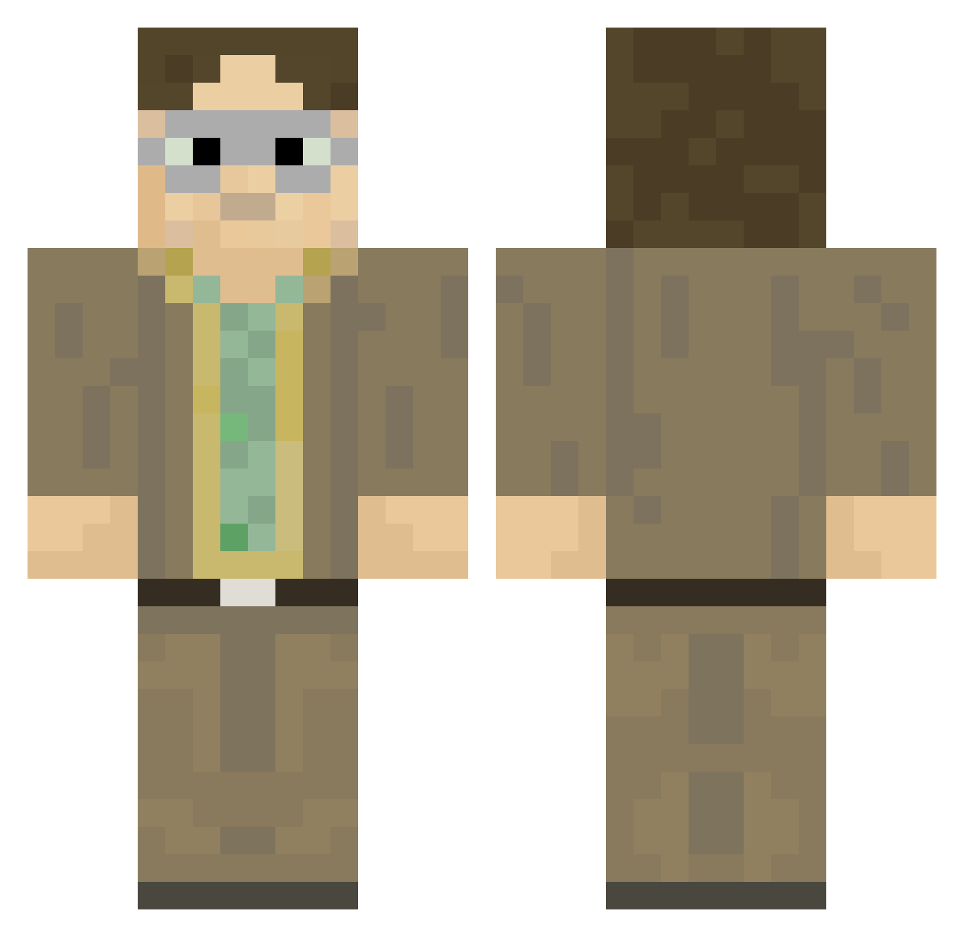 Shmarc54849 Minecraft skin, front and back view