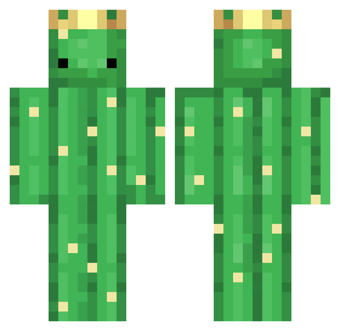 doit Minecraft skin, front and back view