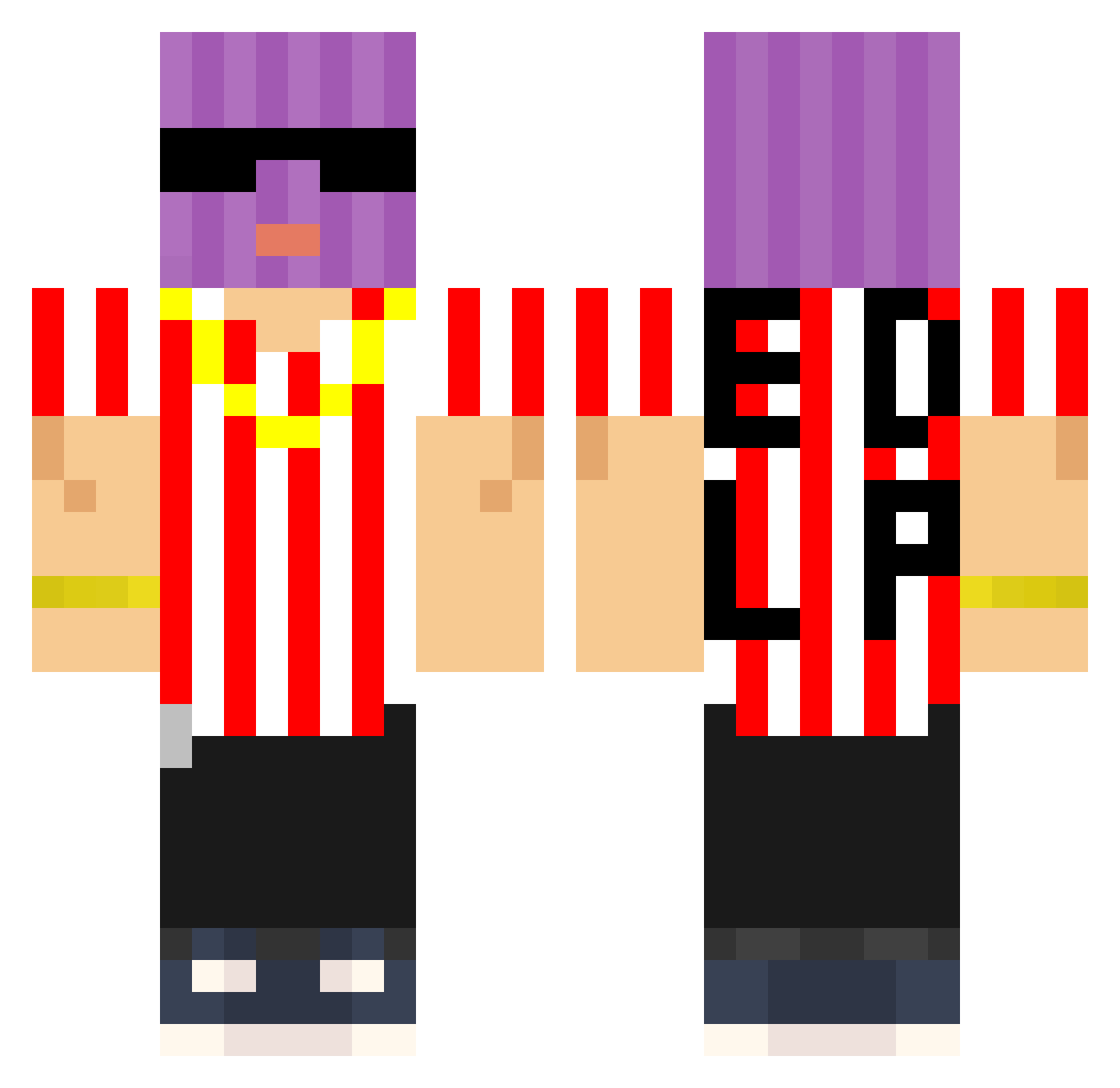 CL3R__ Minecraft skin, front and back view