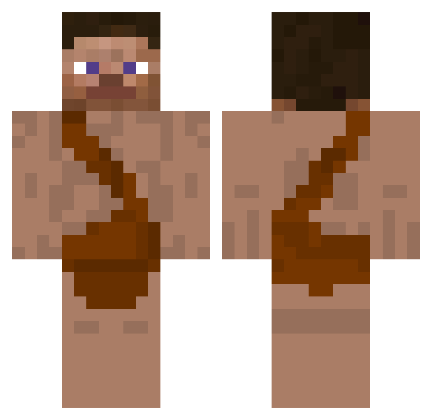 mogrant Minecraft skin, front and back view