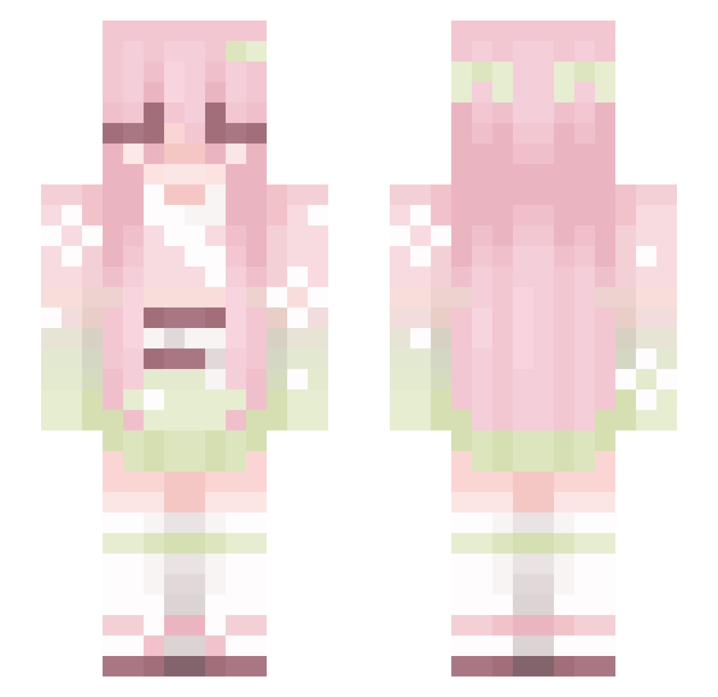 gnatmessy Minecraft skin, front and back view