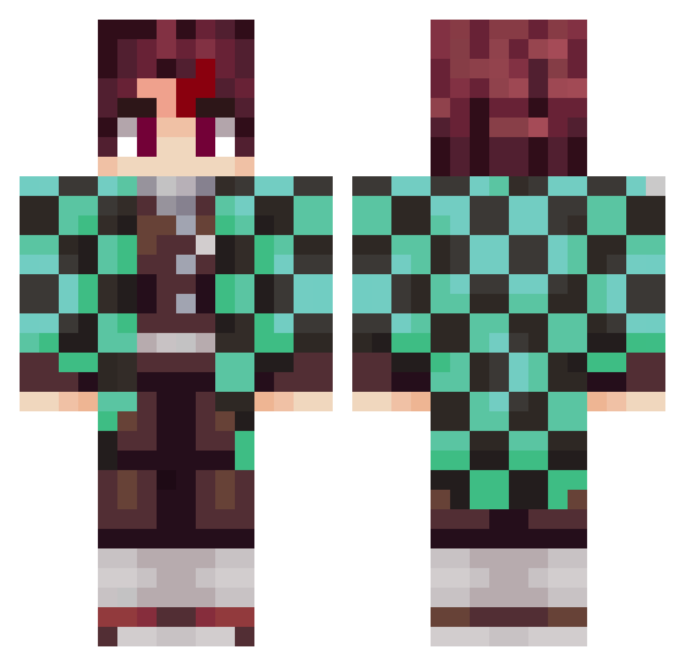 KloczGonzales Minecraft skin, front and back view