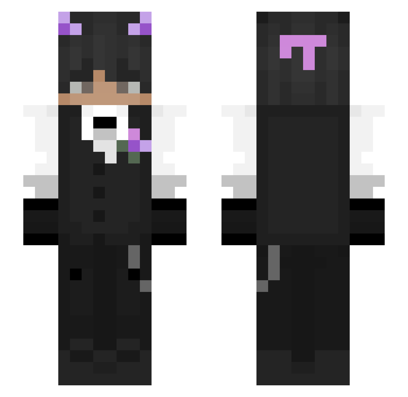 Roway Minecraft skin, front and back view