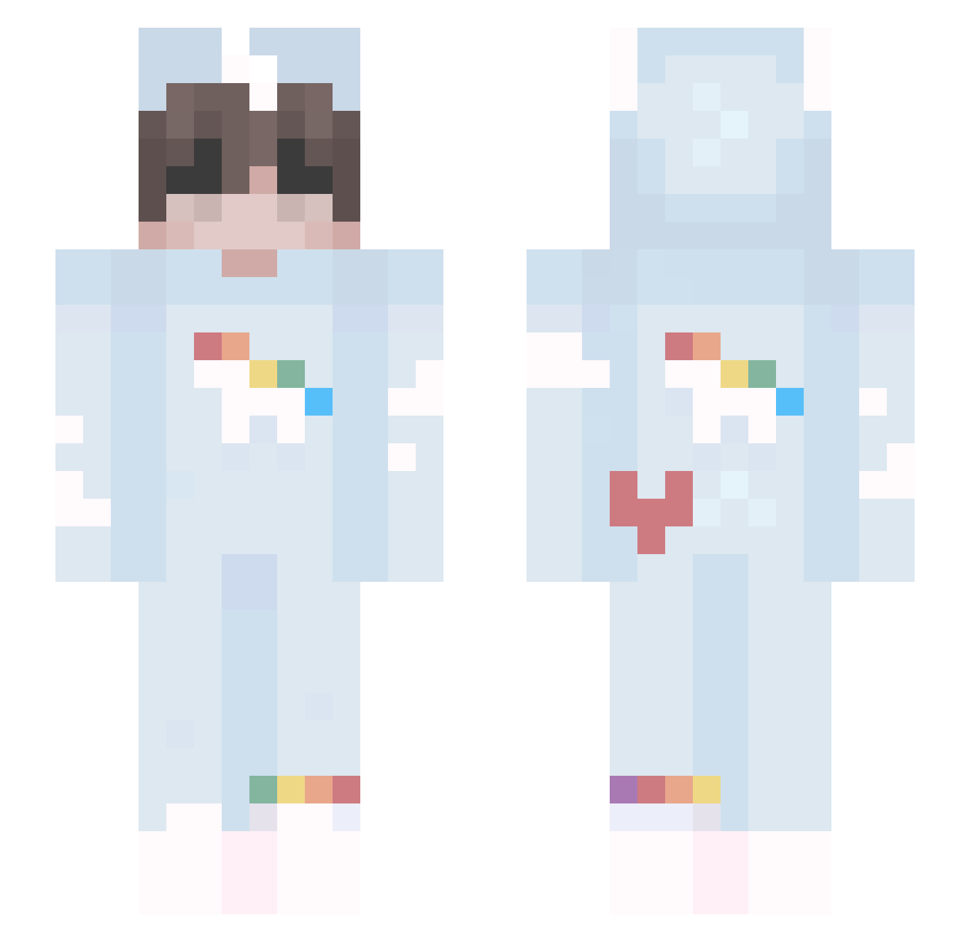TripiTropi Minecraft skin, front and back view