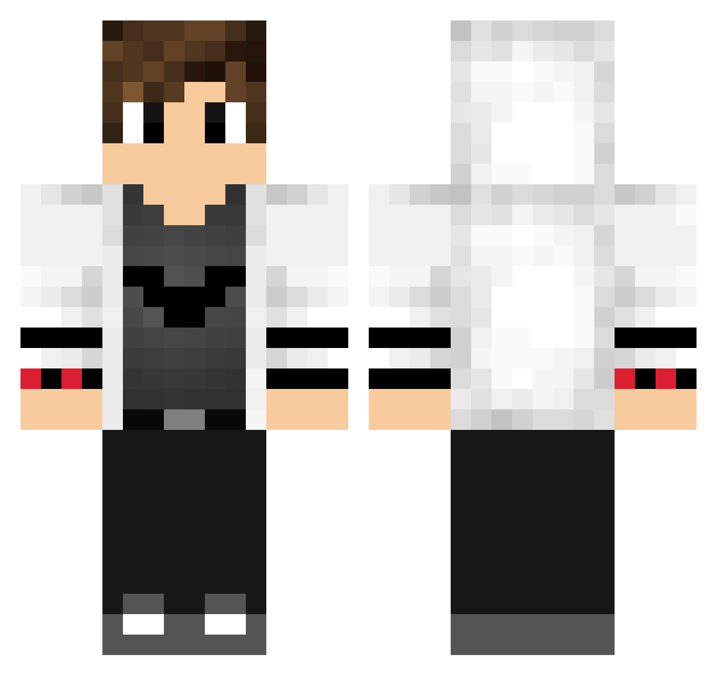 Dekkusu_ Minecraft skin, front and back view