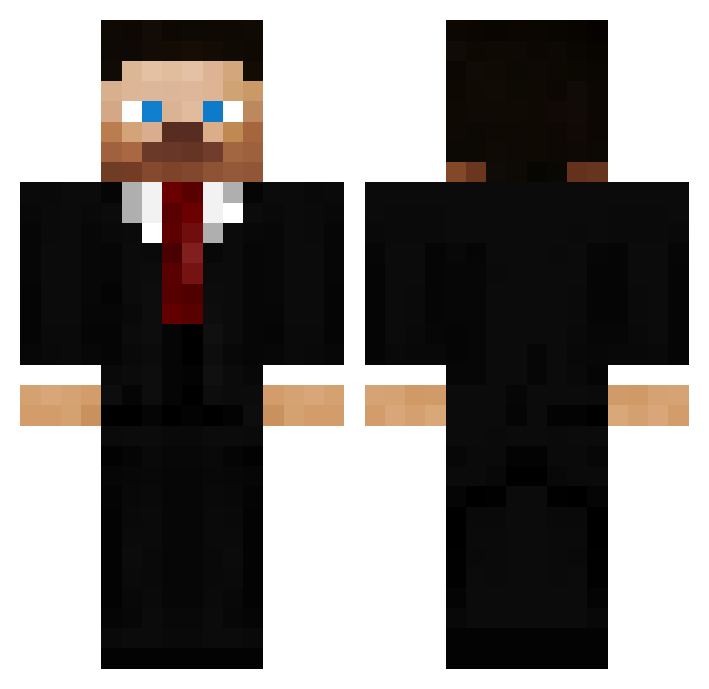 wav296 Minecraft skin, front and back view