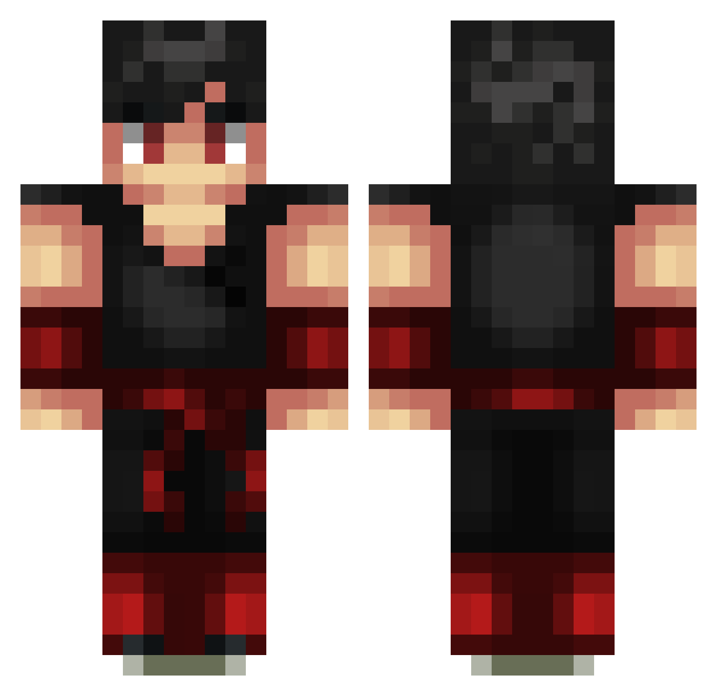 Eskere Minecraft skin, front and back view
