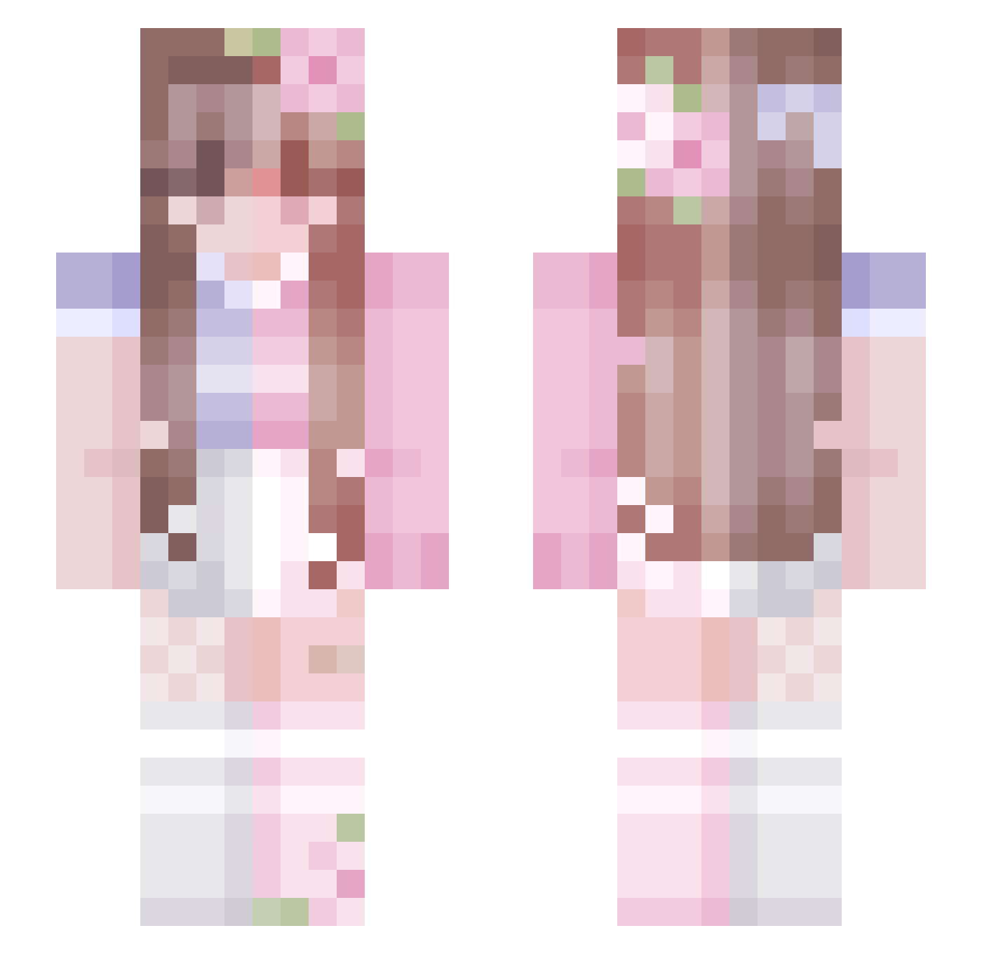 Moonlight779 Minecraft skin, front and back view