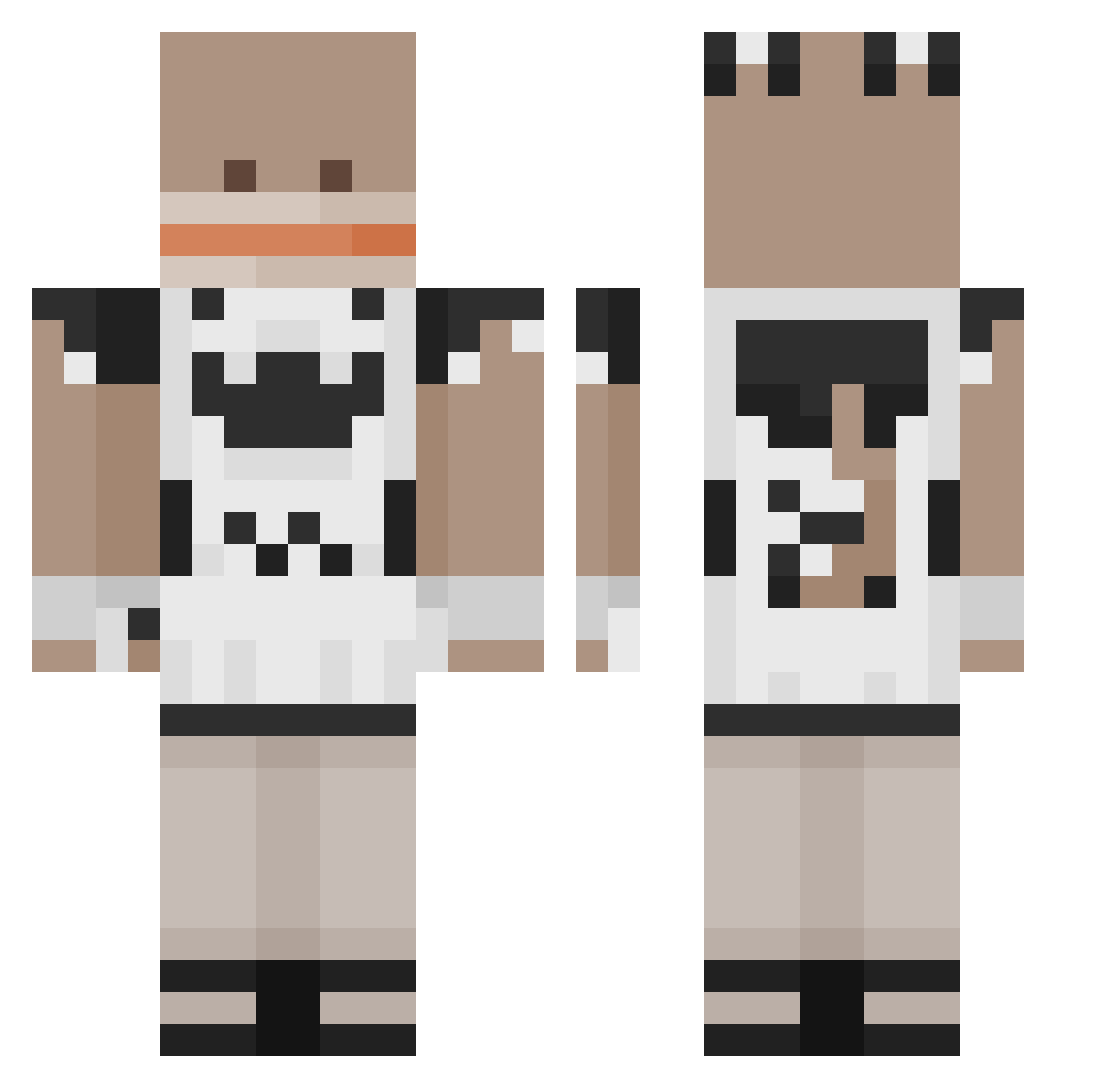 MONKEZZZZ Minecraft skin, front and back view