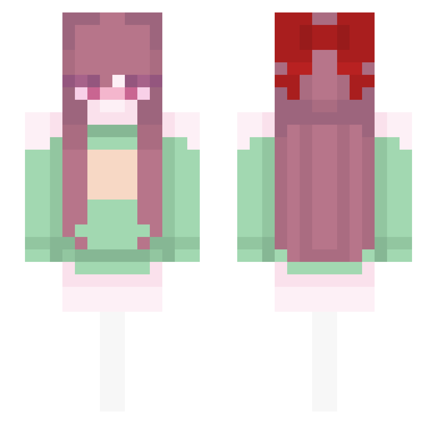 HFERLXN Minecraft skin, front and back view