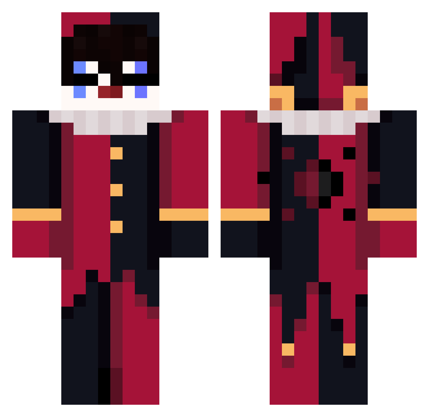 Kanavan_ Minecraft skin, front and back view