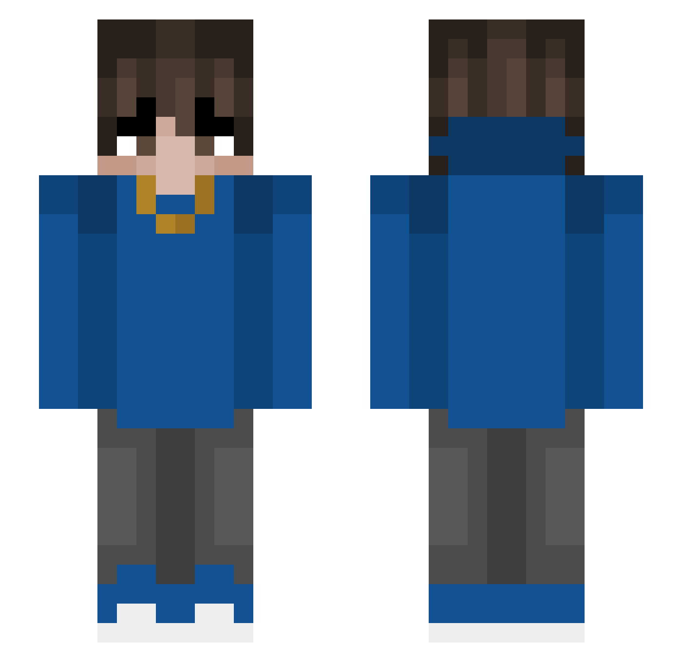 W1nxx Minecraft skin, front and back view