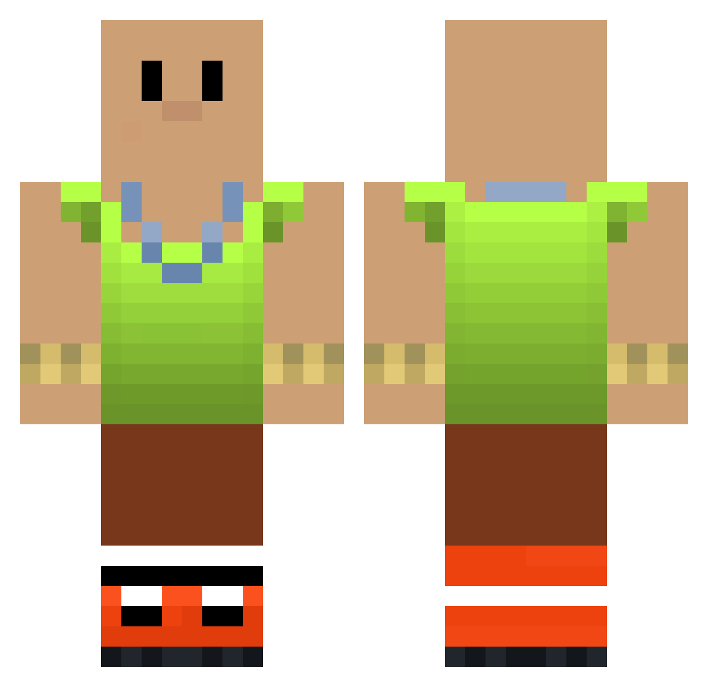 HamoodDrip Minecraft skin, front and back view