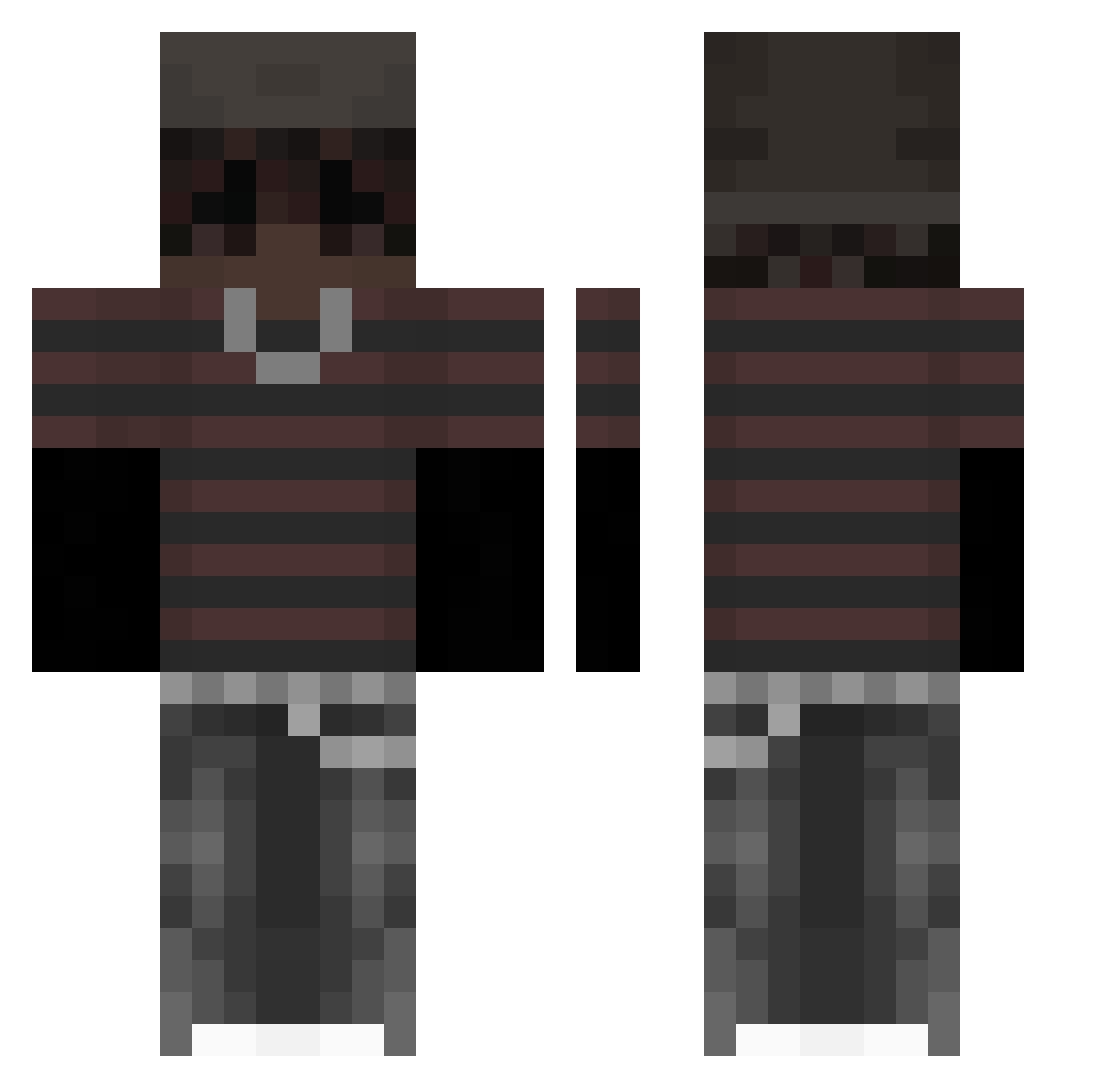 MaNiuT9683 Minecraft skin, front and back view