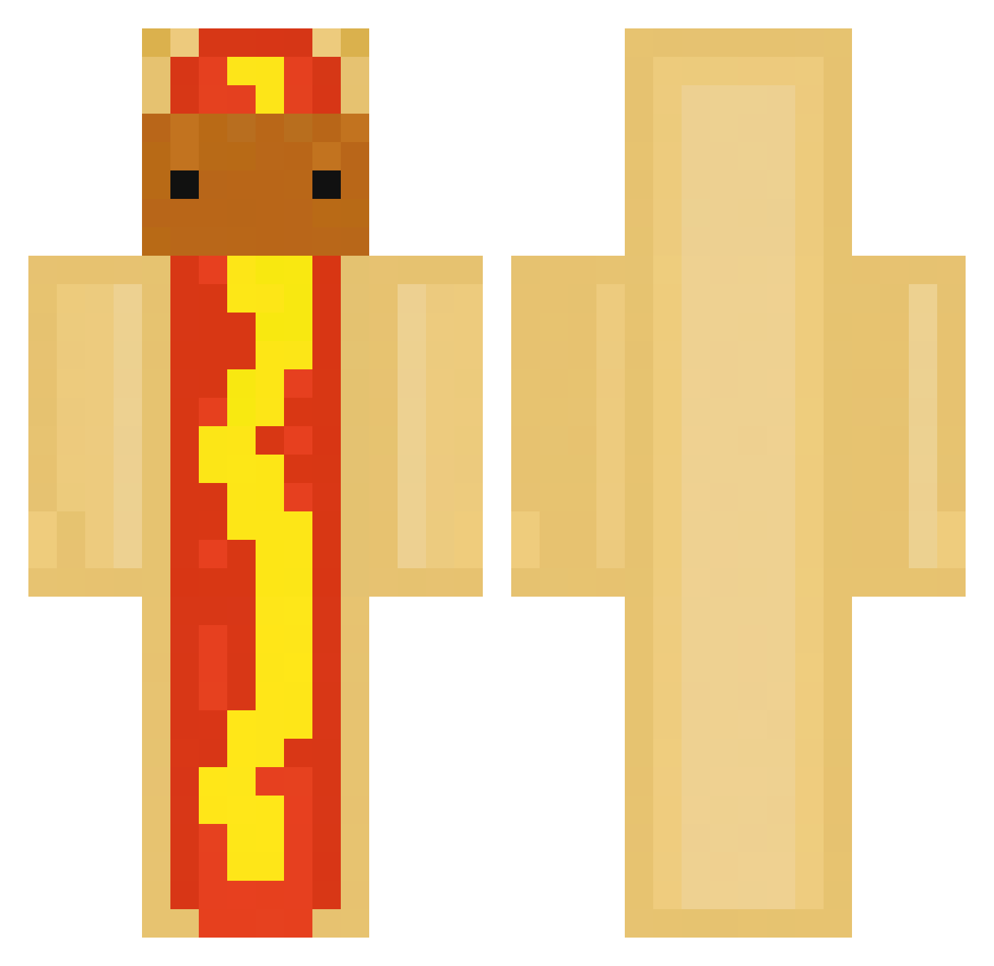 Wojtek3113 Minecraft skin, front and back view