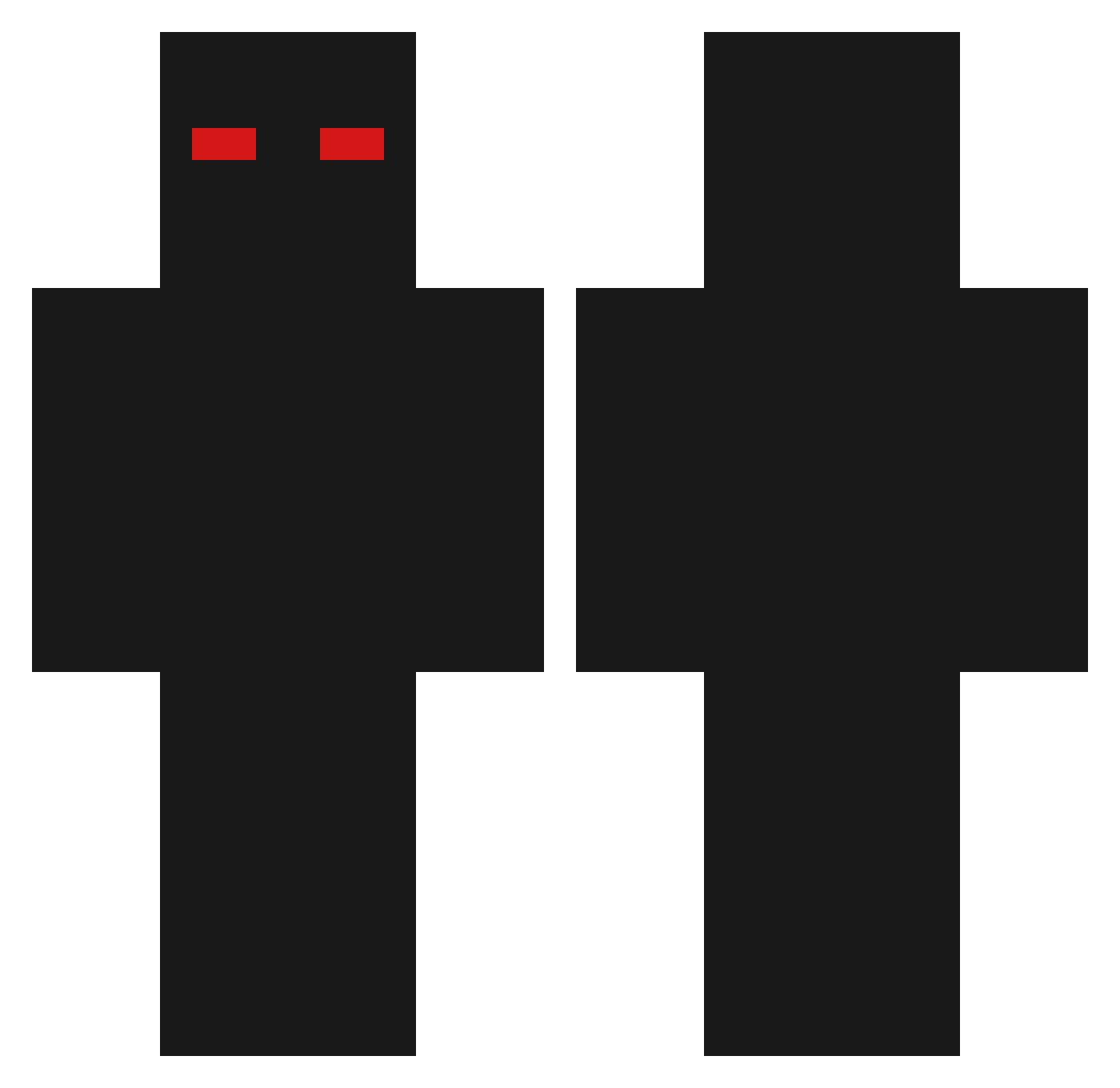 SHORYS Minecraft skin, front and back view