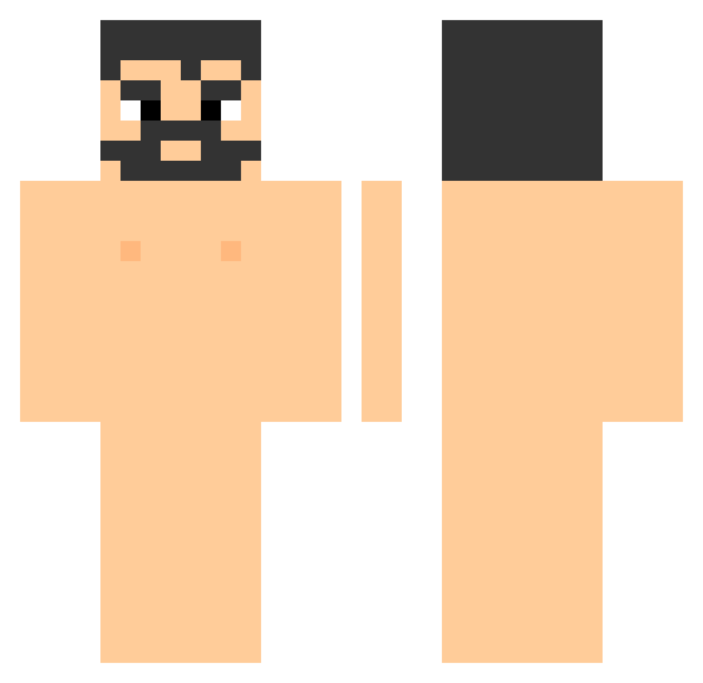 Loite96 Minecraft skin, front and back view