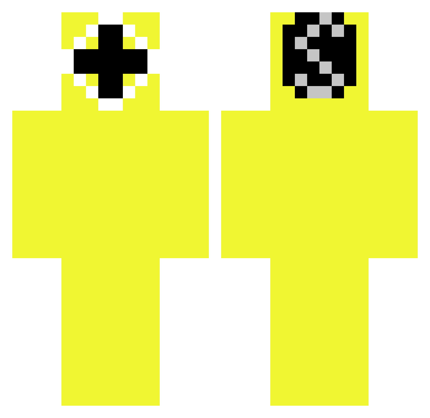 TeddyPlayz_0 Minecraft skin, front and back view