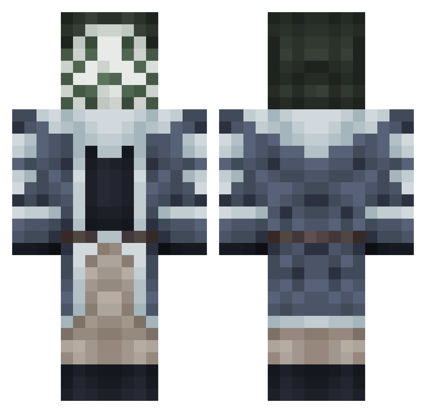LouisXIVGaming Minecraft skin, front and back view