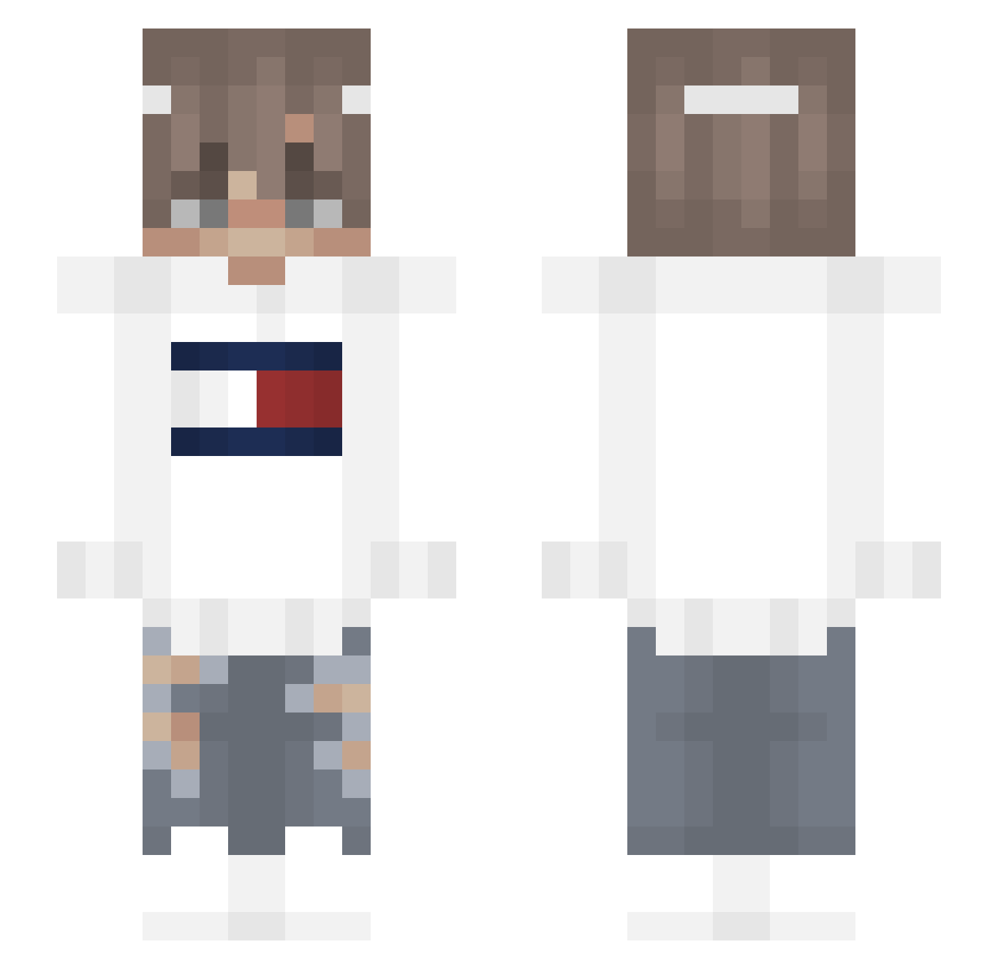 LilLandro Minecraft skin, front and back view