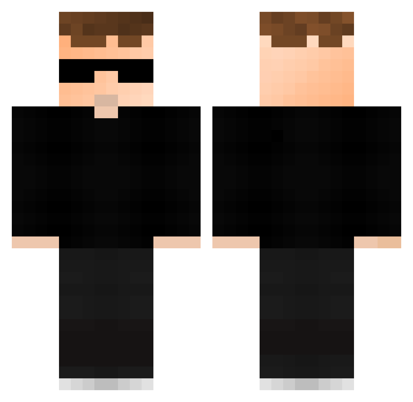 ssowo Minecraft skin, front and back view