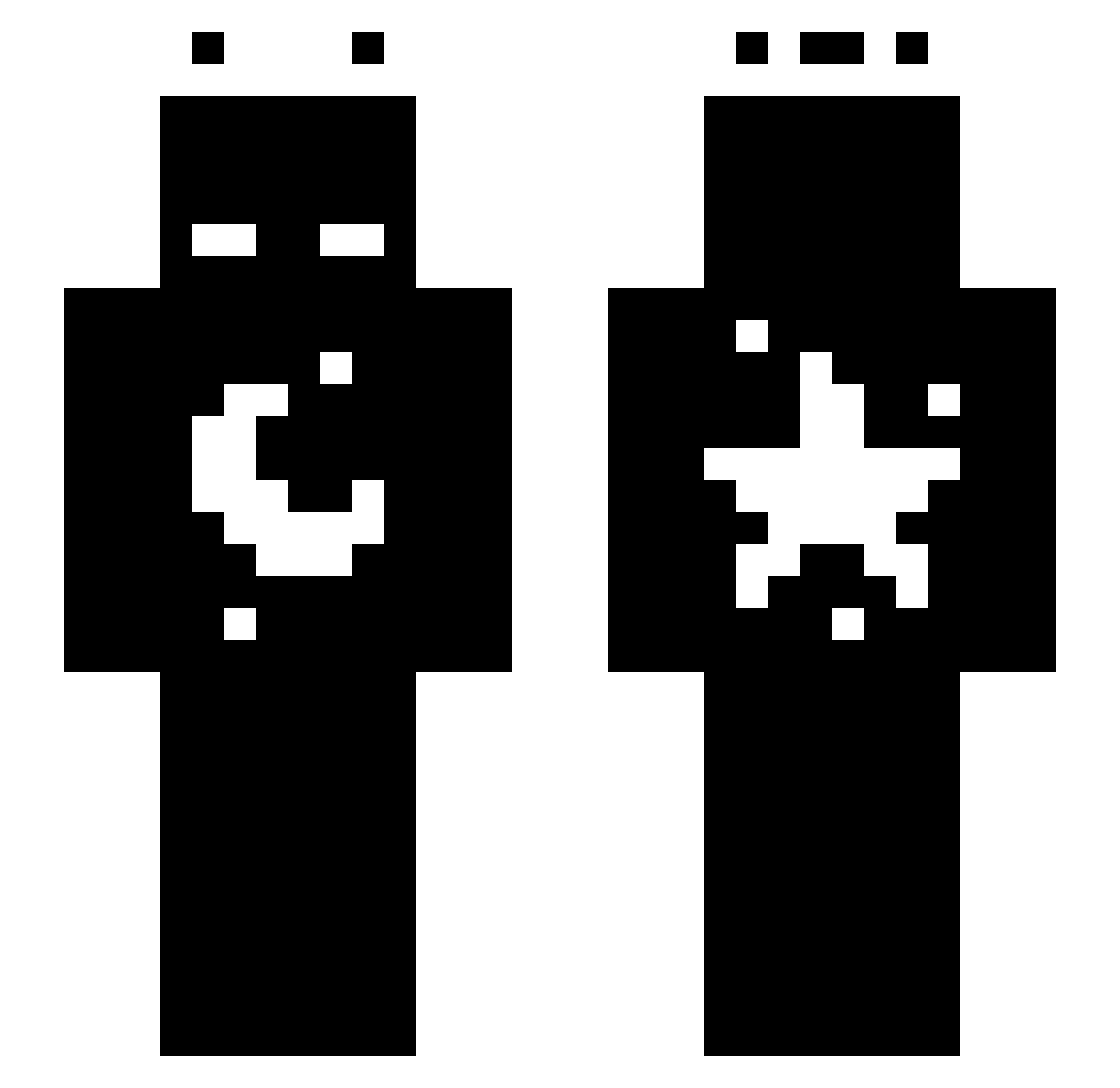 iSkes_ Minecraft skin, front and back view