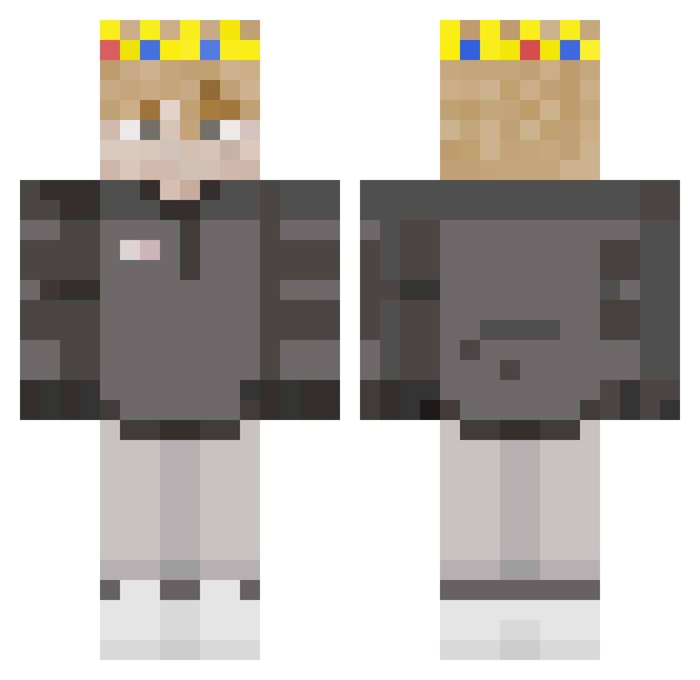 cooldwagon13 Minecraft skin, front and back view