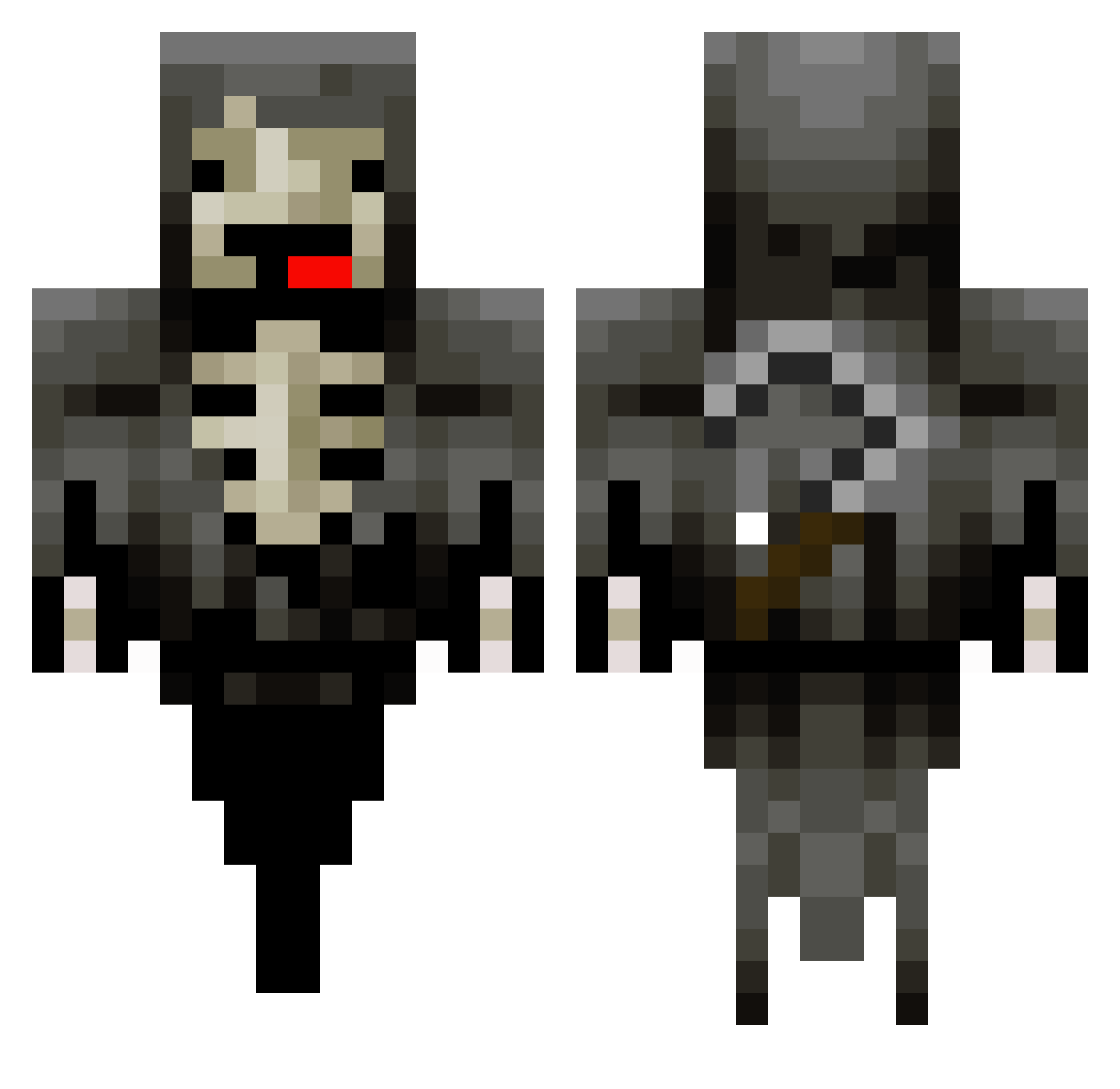 Backpack Minecraft skin, front and back view