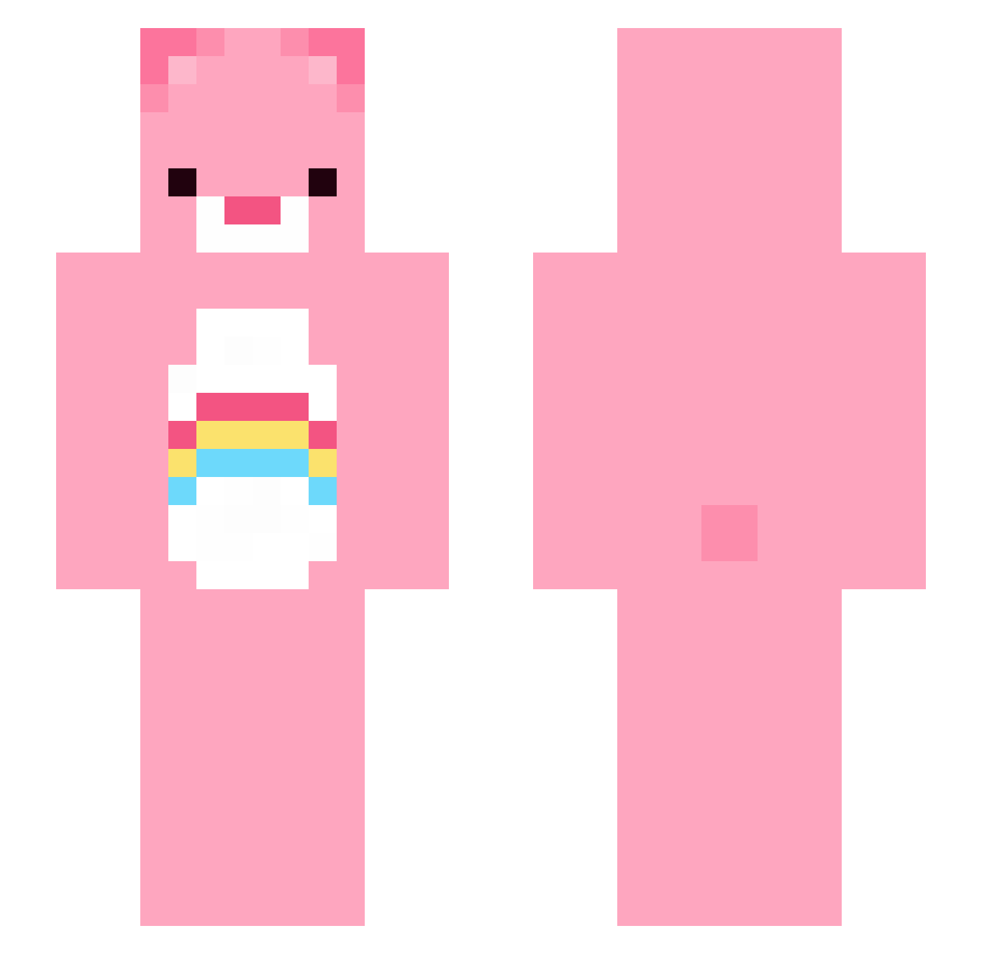imu Minecraft skin, front and back view