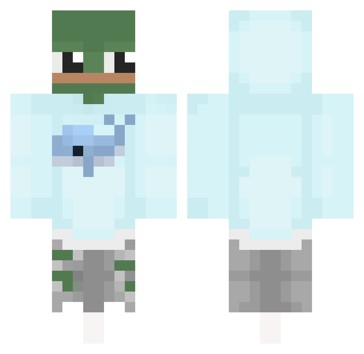 DragonGO4 Minecraft skin, front and back view