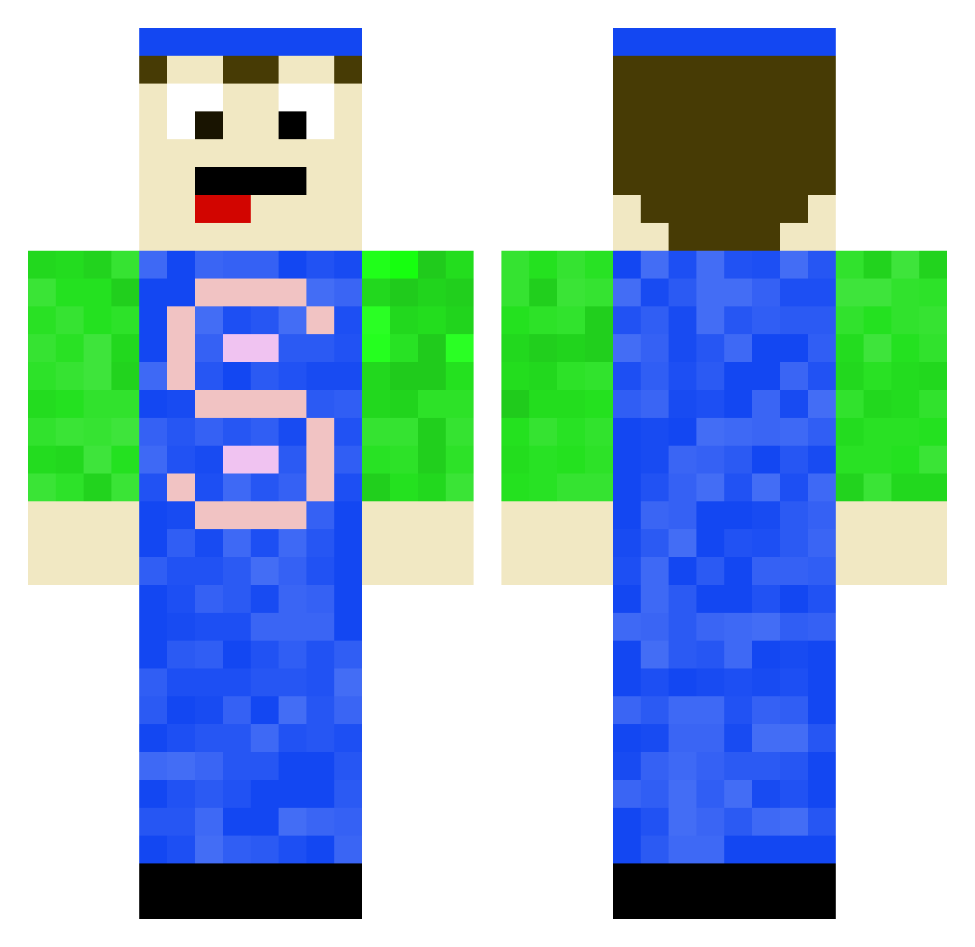 LizeKoksa Minecraft skin, front and back view
