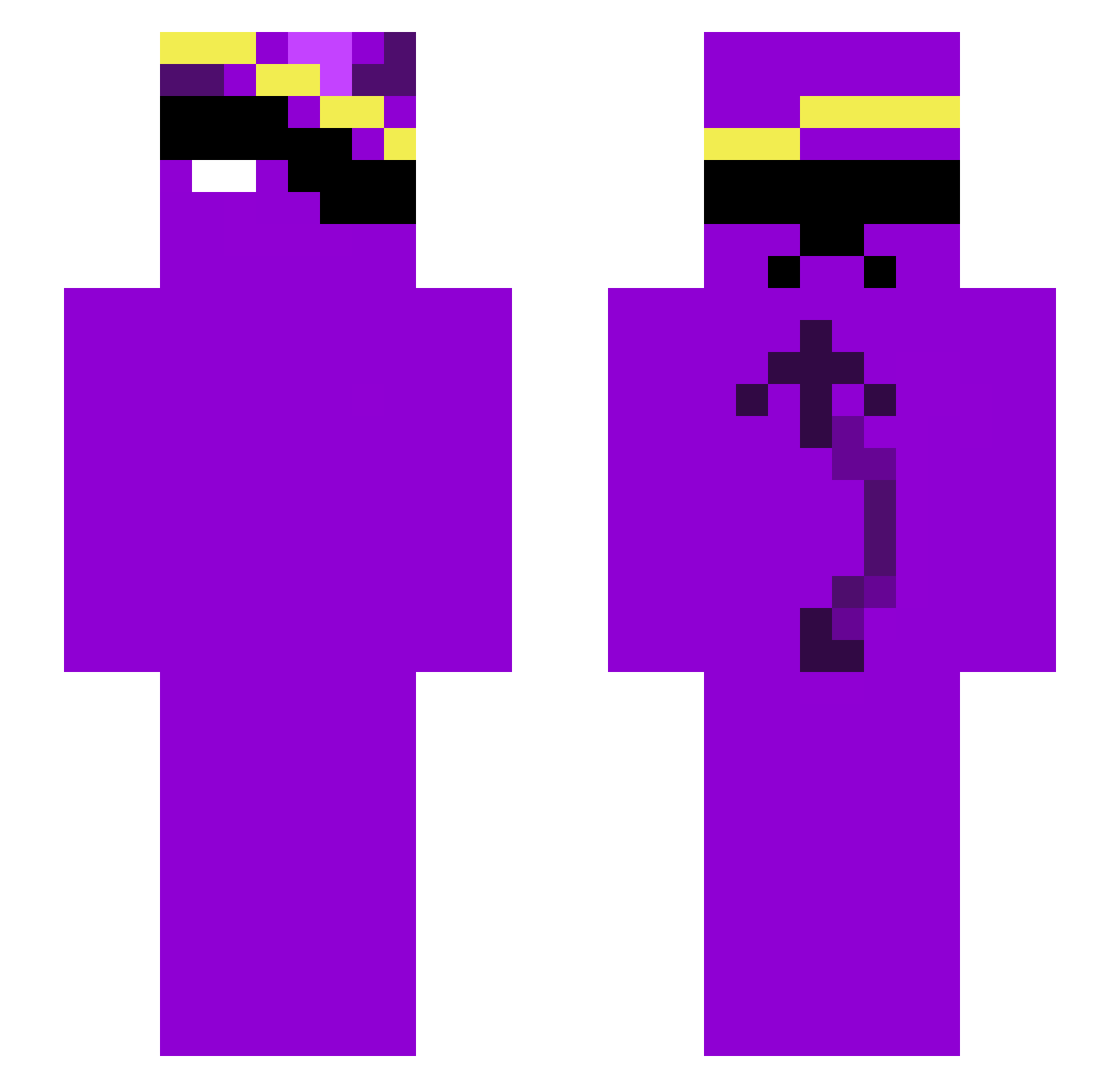 _Aliby_ Minecraft skin, front and back view