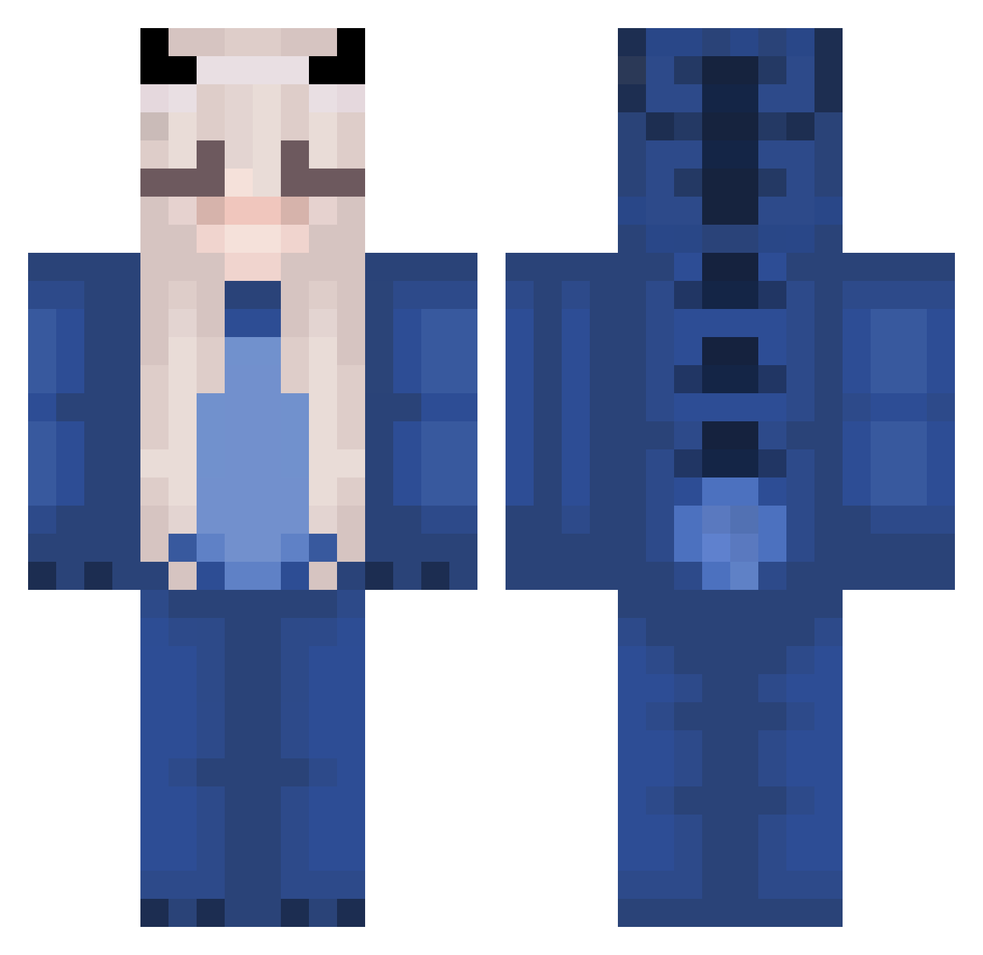 kotel_1 Minecraft skin, front and back view
