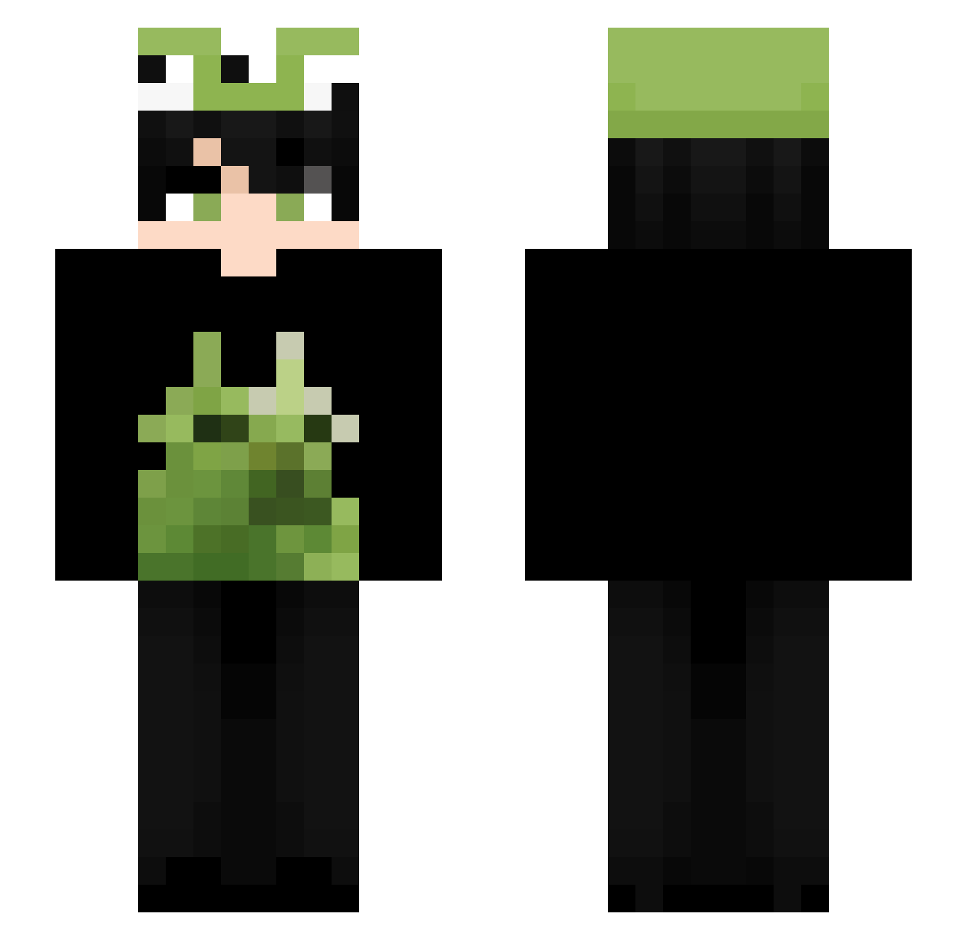 RedRoseTM Minecraft skin, front and back view