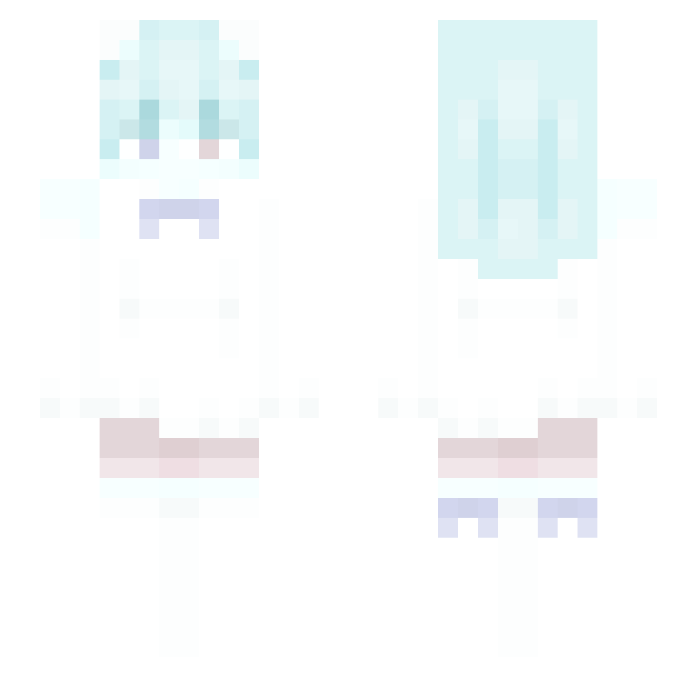 3kid Minecraft skin, front and back view