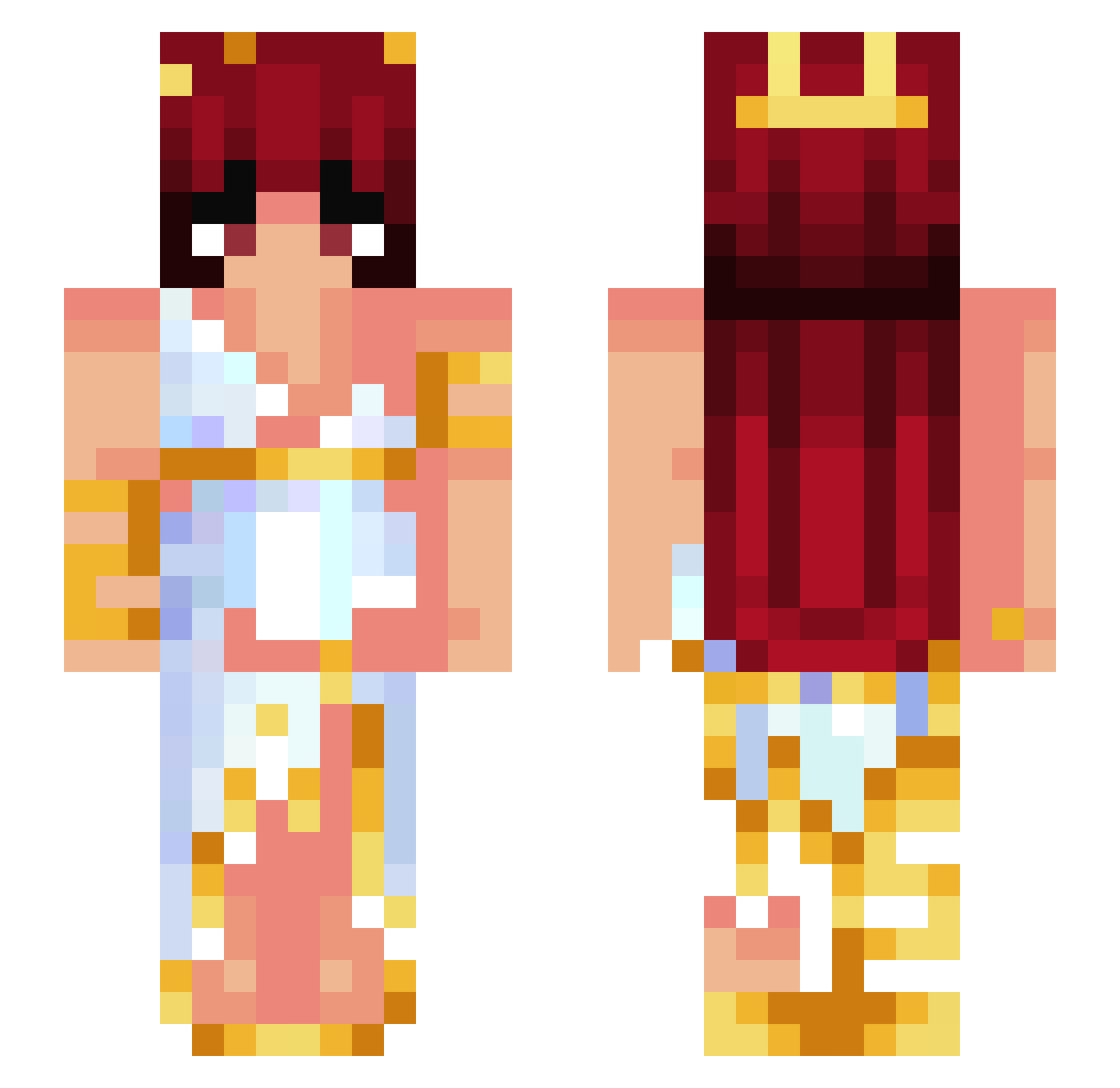 AmethystRune Minecraft skin, front and back view