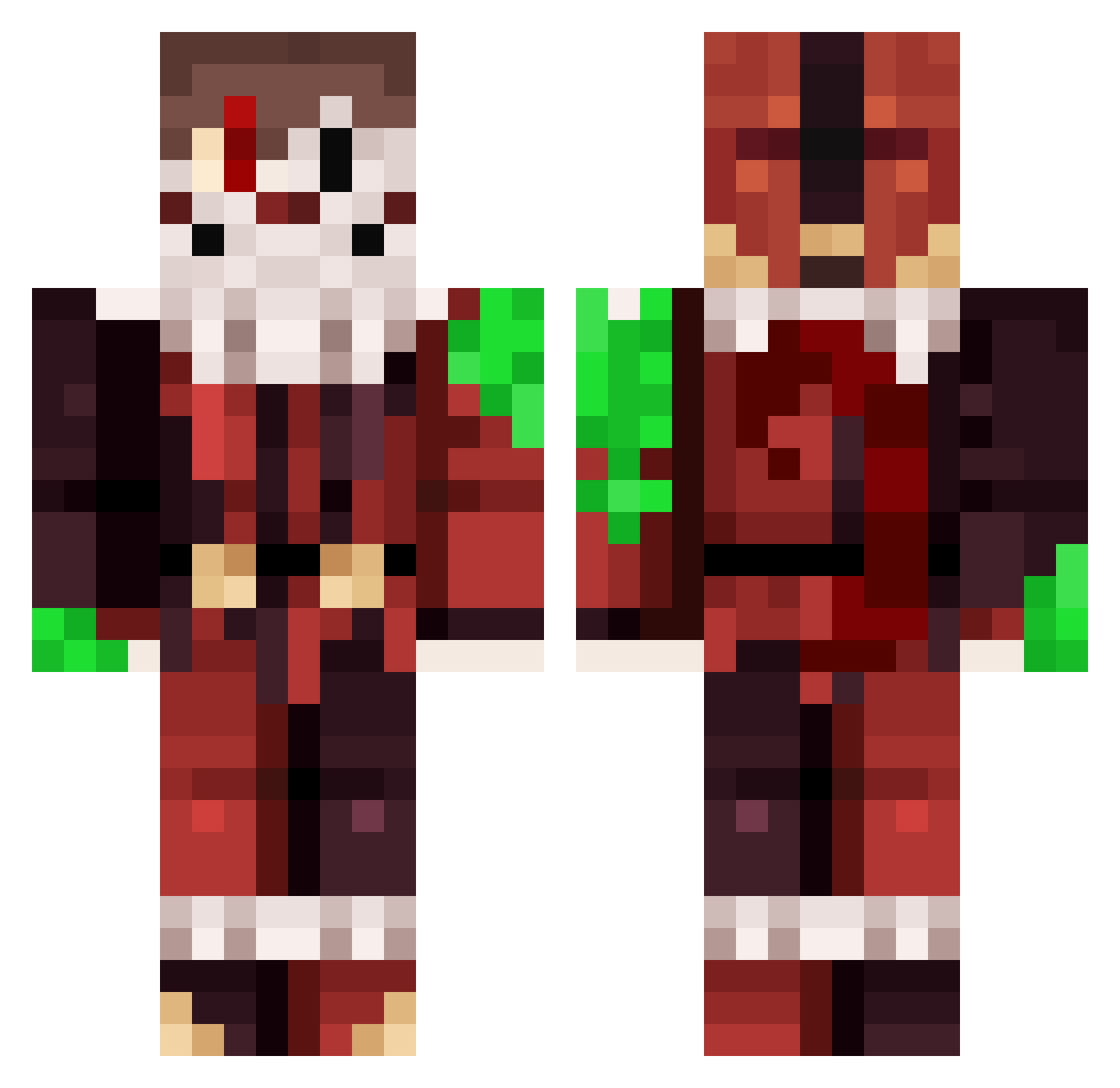 C_Theseus Minecraft skin, front and back view
