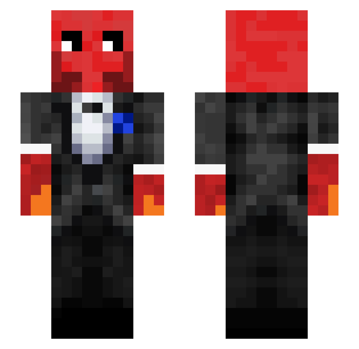 Mr_Mudcrab Minecraft skin, front and back view