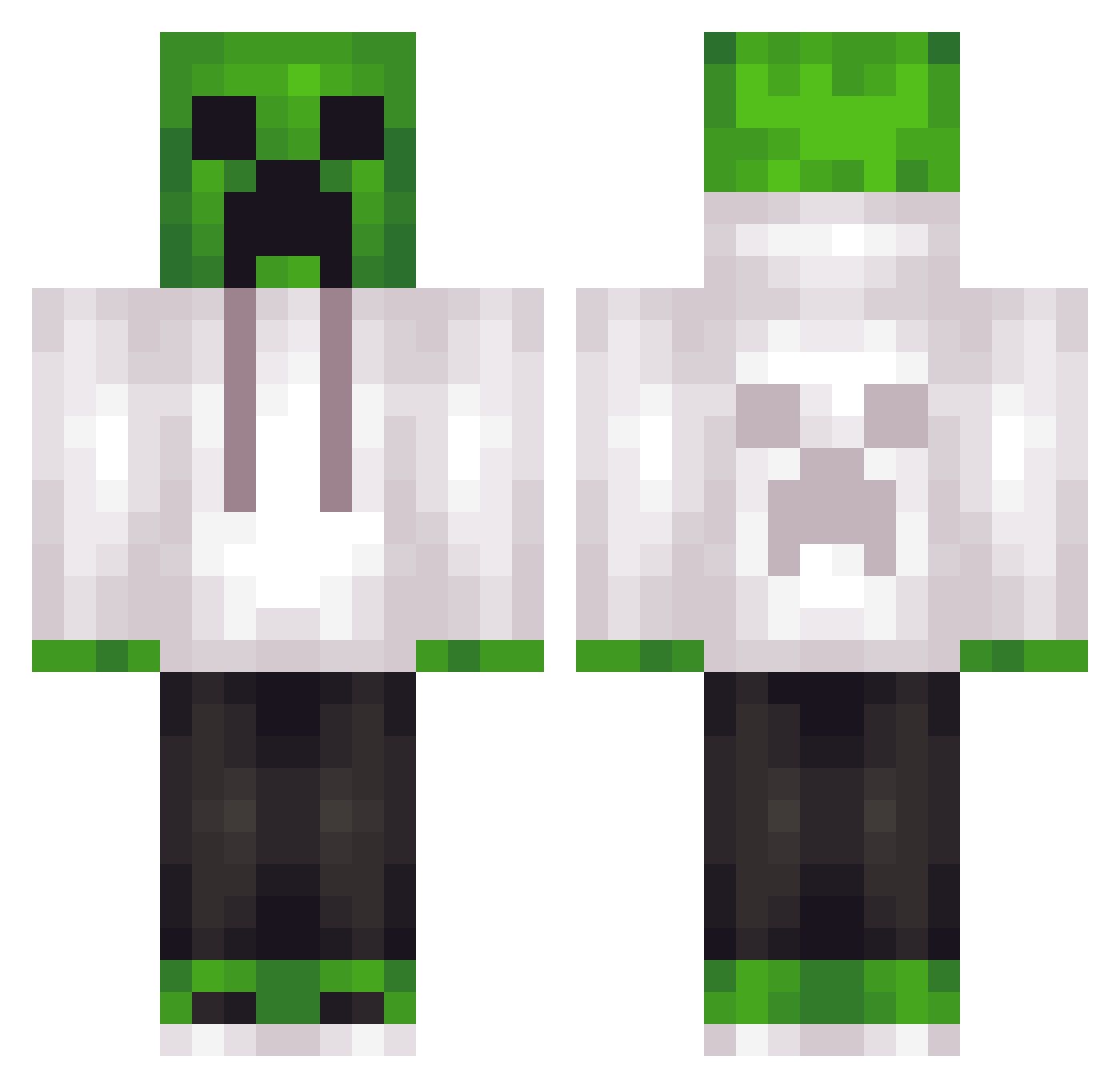 Heny_1234 Minecraft skin, front and back view