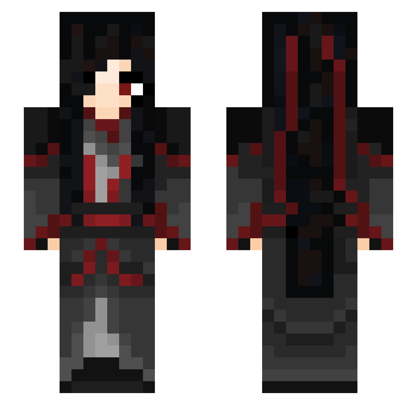 Varvar13 Minecraft skin, front and back view