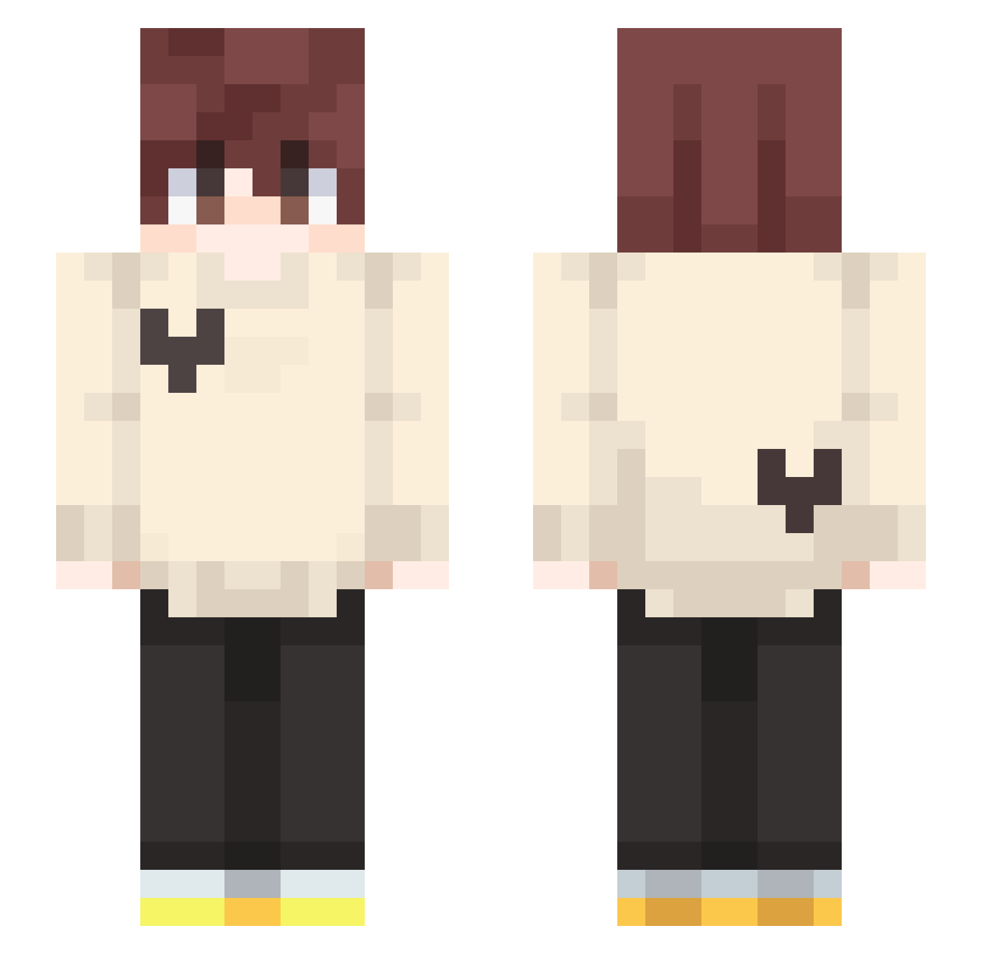 Shadozzw Minecraft skin, front and back view