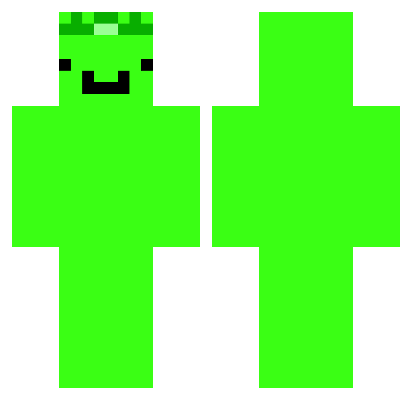 GeleChouette Minecraft skin, front and back view