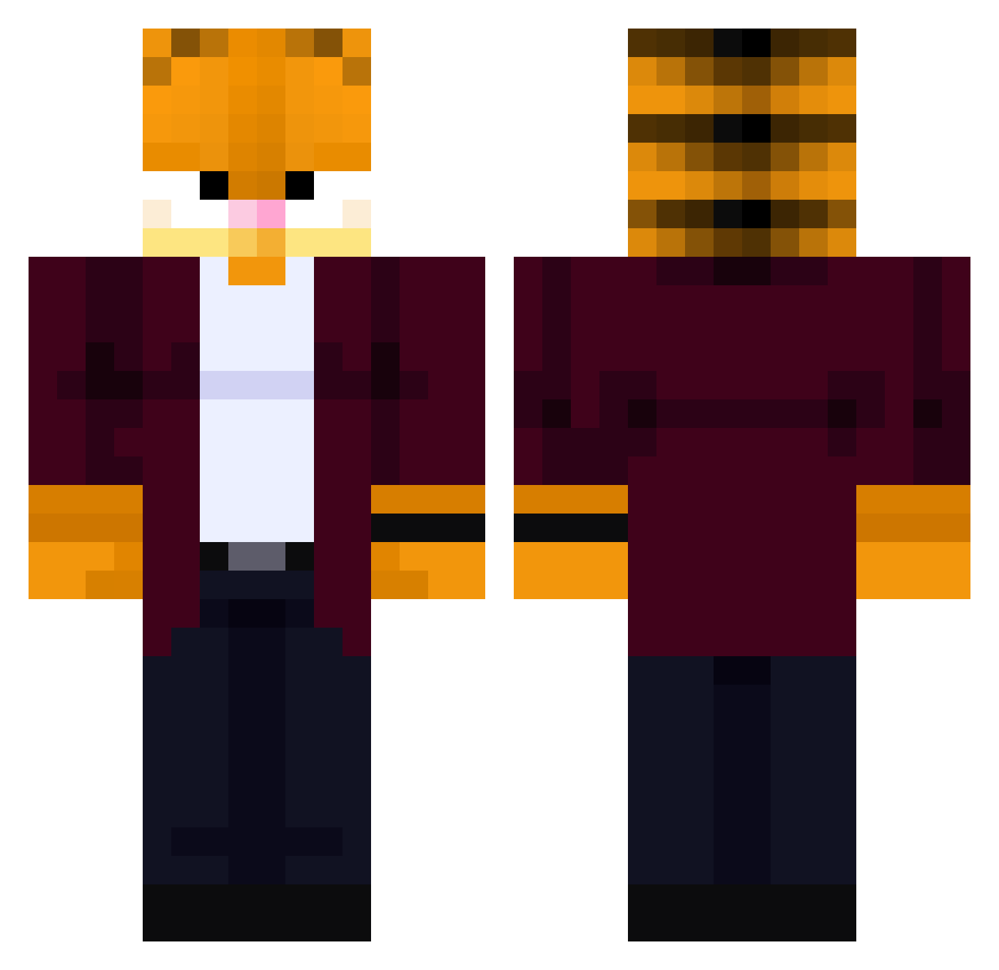 Fr3d_MC Minecraft skin, front and back view
