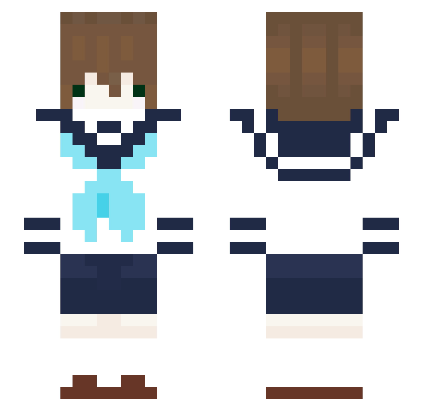 _tofudubu Minecraft skin, front and back view